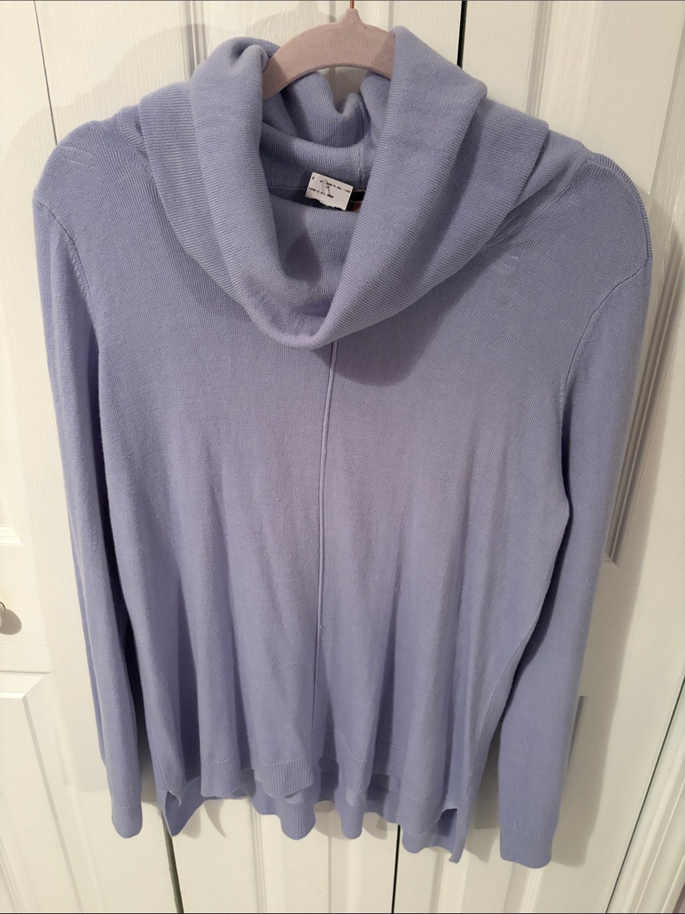 Lavender Cowl Neck Lightweight Women's Sweater